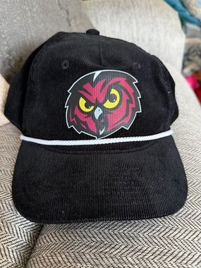 Temple University Snapback Black Corduroy Hat